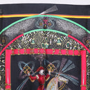 HERMES Carre 90 Scarf Silk Black Auth 199728M-3