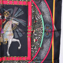 HERMES Carre 90 Scarf Silk Black Auth 199728M-7