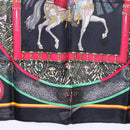 HERMES Carre 90 Scarf Silk Black Auth 199728M-9