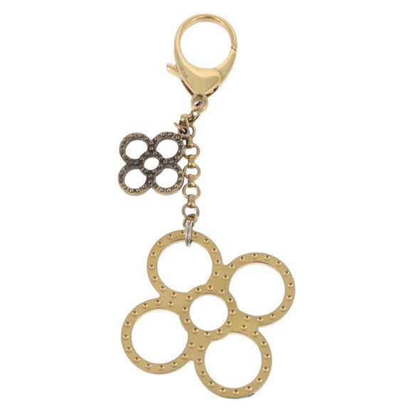 LOUIS VUITTON Bijoux Sac Tapage Key Holder Gold M65090 LV Auth 199731