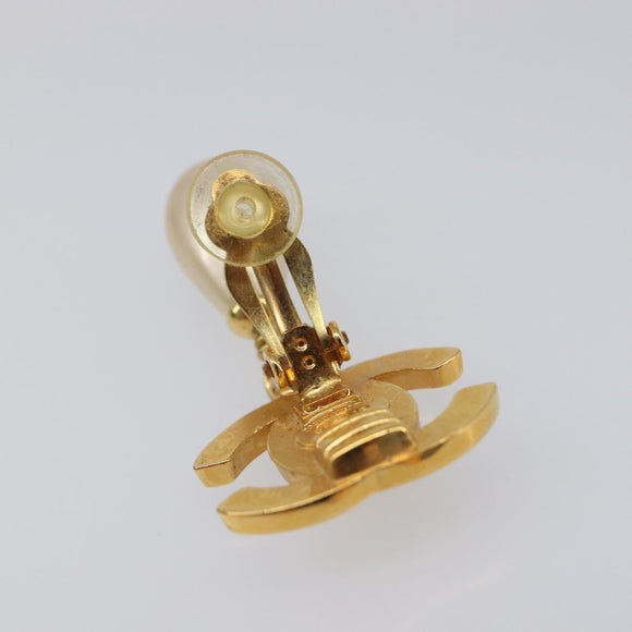 CHANEL Turn Lock Earring metal Gold CC Auth 199733V