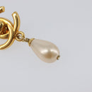 CHANEL Turn Lock Earring metal Gold CC Auth 199733V-17