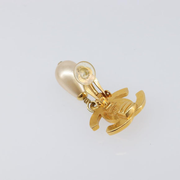 CHANEL Turn Lock Earring metal Gold CC Auth 199733V