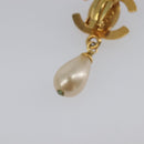CHANEL Turn Lock Earring metal Gold CC Auth 199733V-9