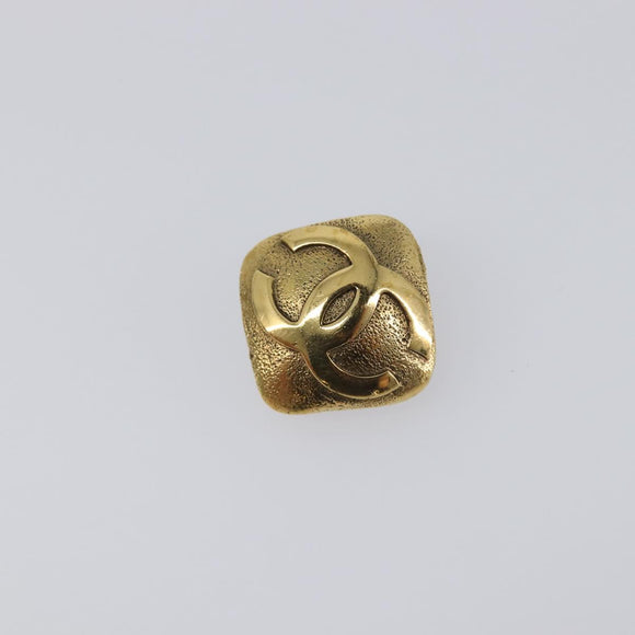 CHANEL Earring metal Gold CC Auth 199734V