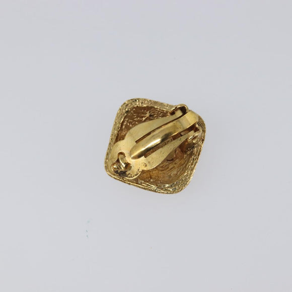 CHANEL Earring metal Gold CC Auth 199734V