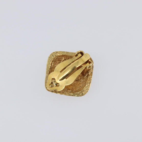 CHANEL Earring metal Gold CC Auth 199734V