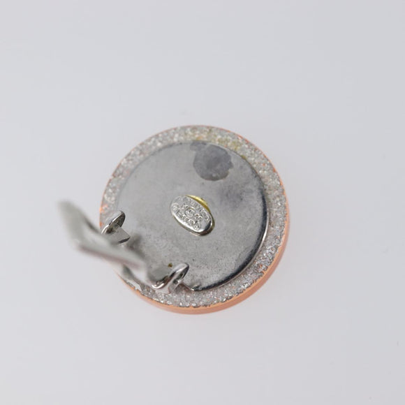 CHANEL Earring plastic Orange CC Auth 199737V