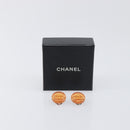 CHANEL Earring plastic Orange CC Auth 199737V-12