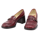 Miu Miu Loafers Leather 37 Red Auth 199780V-1
