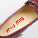 Miu Miu Loafers Leather 37 Red Auth 199780V-12