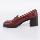 Miu Miu Loafers Leather 37 Red Auth 199780V-13