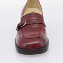 Miu Miu Loafers Leather 37 Red Auth 199780V-15