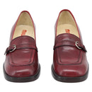 Miu Miu Loafers Leather 37 Red Auth 199780V-2