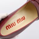 Miu Miu Loafers Leather 37 Red Auth 199780V-21