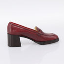 Miu Miu Loafers Leather 37 Red Auth 199780V-4