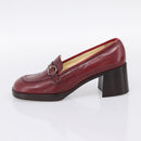 Miu Miu Loafers Leather 37 Red Auth 199780V-5