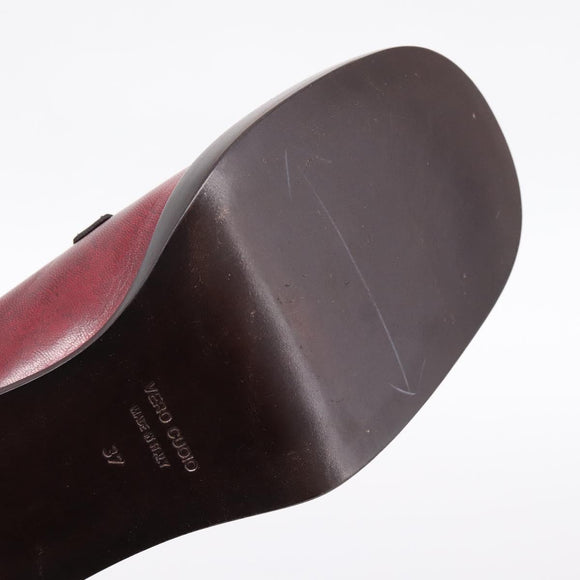 Miu Miu Loafers Leather 37 Red Auth 199780V