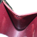 Christian Dior Trotter Canvas Coin Purse Bordeaux Gold Auth 199784A-17
