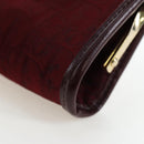 Christian Dior Trotter Canvas Coin Purse Bordeaux Gold Auth 199784A-9