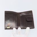 FENDI Zucca Canvas Wallet Black Brown Auth 199785A-9