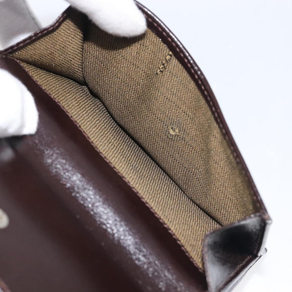 FENDI Zucca Canvas Mamma Baguette Wallet Black Brown Auth 199786A