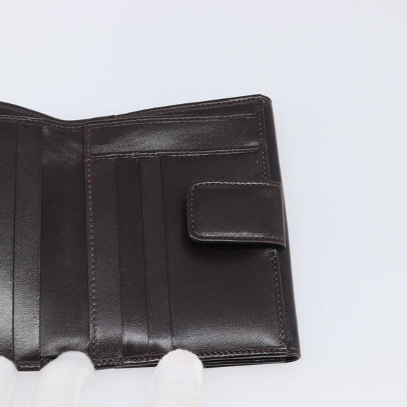 FENDI Zucca Canvas Mamma Baguette Wallet Black Brown Auth 199786A
