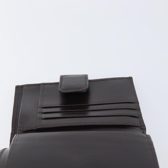 FENDI Zucca Canvas Mamma Baguette Wallet Black Brown Auth 199786A