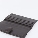 FENDI Zucca Canvas Long Wallet Black Brown Auth 199787A-18
