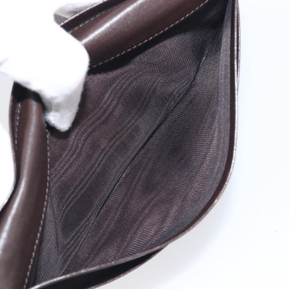 FENDI Zucca Canvas Long Wallet Black Brown Auth 199787A