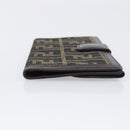 FENDI Zucca Canvas Long Wallet Black Brown Auth 199787A-3