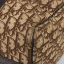 Christian Dior Trotter Canvas Boston Bag Beige Gold Auth 199799-12