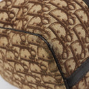 Christian Dior Trotter Canvas Boston Bag Beige Gold Auth 199799-13