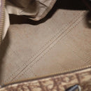 Christian Dior Trotter Canvas Boston Bag Beige Gold Auth 199799-16