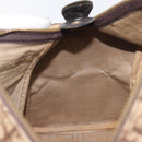 Christian Dior Trotter Canvas Boston Bag Beige Gold Auth 199799-17