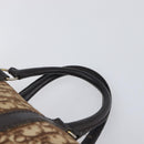 Christian Dior Trotter Canvas Boston Bag Beige Gold Auth 199799-8