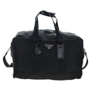 PRADA Boston Bag Nylon 2way Black Silver Auth 199801A-13
