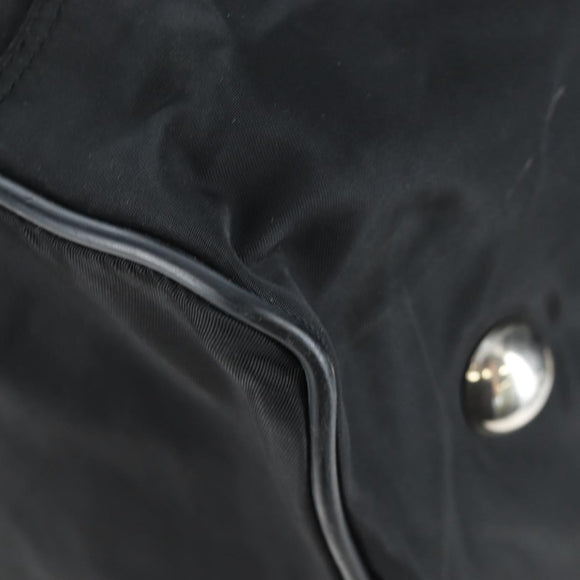 PRADA Boston Bag Nylon 2way Black Silver Auth 199801A