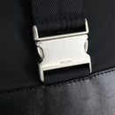 PRADA Boston Bag Nylon 2way Black Silver Auth 199801A-26