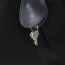 PRADA Boston Bag Nylon 2way Black Silver Auth 199801A-28
