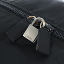 PRADA Boston Bag Nylon 2way Black Silver Auth 199801A-30