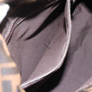 FENDI Zucca Canvas Mamma Baguette Shoulder Bag Brown Silver Auth 199802V-22