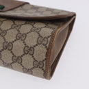 GUCCI GG Supreme Web Sherry Line Clutch Bag PVC Beige 89 01 030 Auth 199803-14