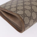 GUCCI GG Supreme Web Sherry Line Clutch Bag PVC Beige 89 01 030 Auth 199803-15