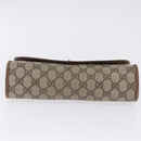 GUCCI GG Supreme Web Sherry Line Clutch Bag PVC Beige 89 01 030 Auth 199803-7