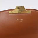 CELINE Triomphe Shoulder Bag PVC Leather Brown Gold Tone Auth 199806SM-14