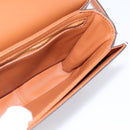 CELINE Triomphe Shoulder Bag PVC Leather Brown Gold Tone Auth 199806SM-17