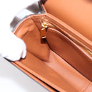 CELINE Triomphe Shoulder Bag PVC Leather Brown Gold Tone Auth 199806SM-18