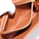 CELINE Triomphe Shoulder Bag PVC Leather Brown Gold Tone Auth 199806SM-20