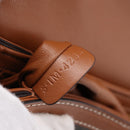 CELINE Triomphe Shoulder Bag PVC Leather Brown Gold Tone Auth 199806SM-24